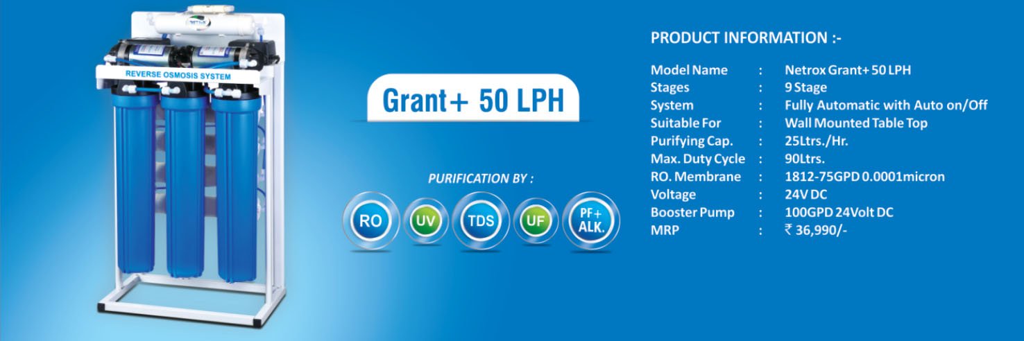 netrox cwp grant 50 lph ro